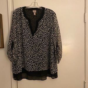 Zebra neck tunic